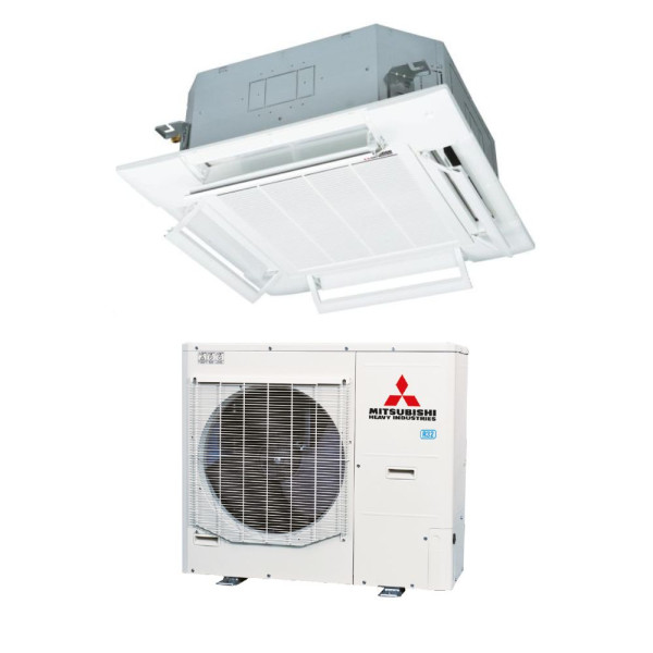 Касетний 4-потоковий кондиціонер Mitsubishi Heavy Hyper Inverter FDT100VH/FDC100VSX-W (380 В)